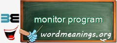 WordMeaning blackboard for monitor program